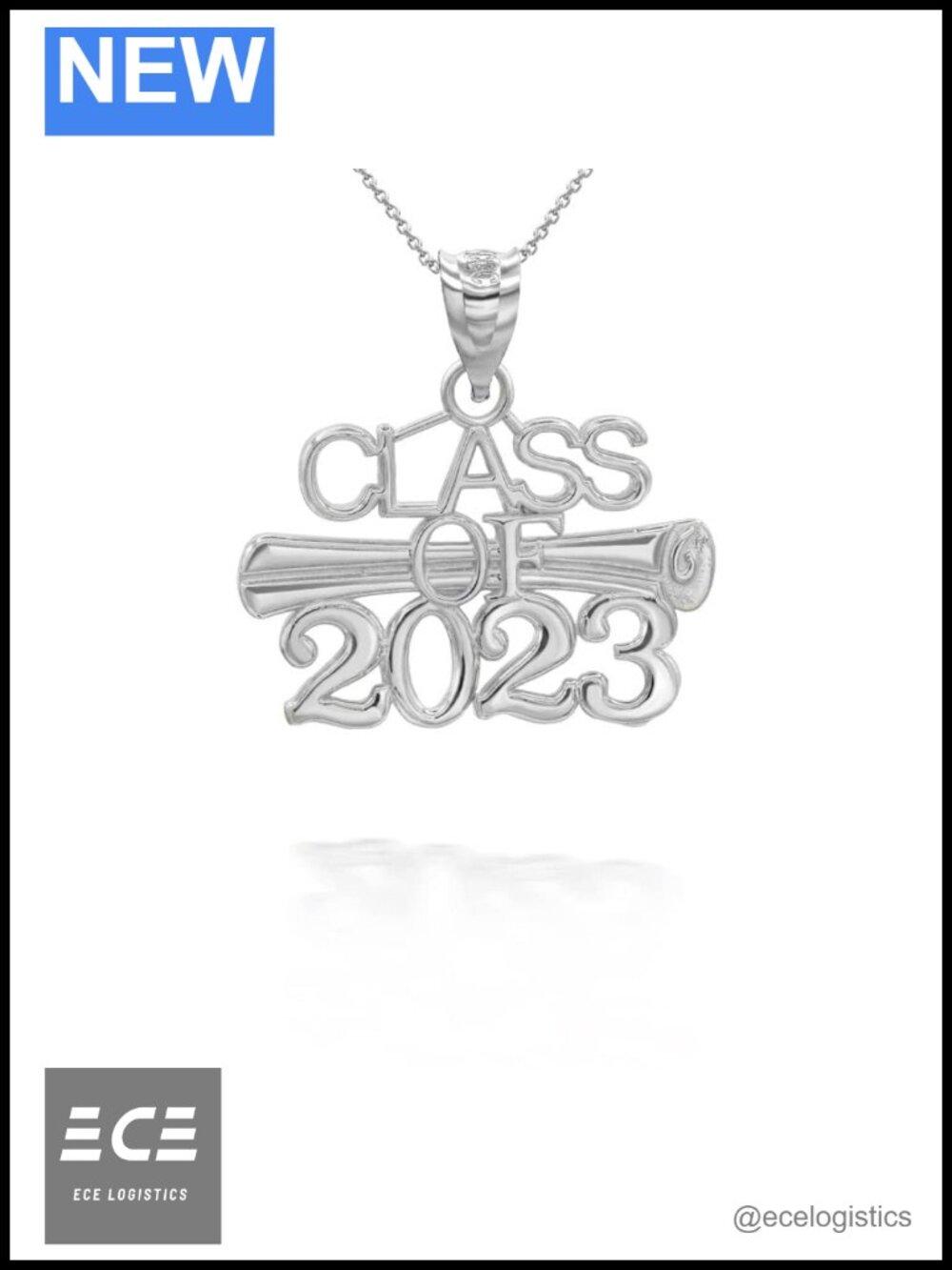 925 Sterling Silver Diploma Charm Graduation Pendant Necklace